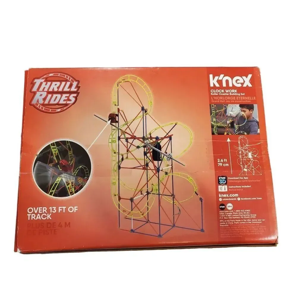 K'NEX 15406 Thrill Rides Clock Work Roller Coaster Building Set NOT COMPLETE PAR